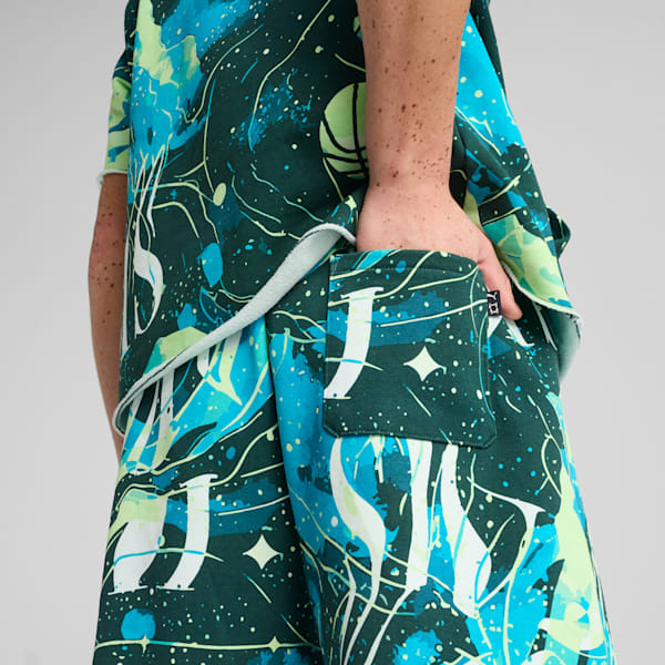 Hoop Dreamz Short II, Dark Myrtle-Spring Fern-AOP, extralarge