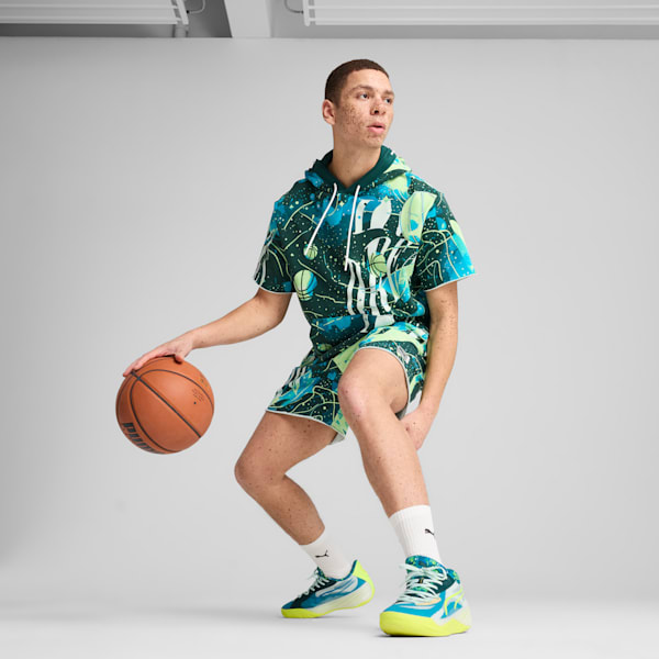 Hoop Dreamz Short II, Dark Myrtle-Spring Fern-AOP, extralarge