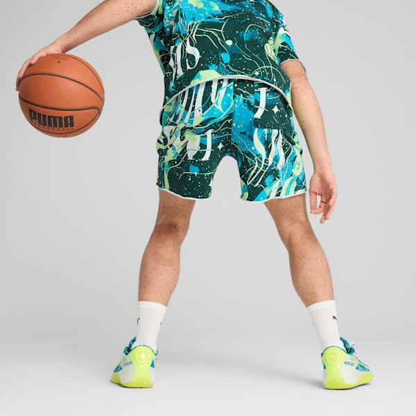 Hoop Dreamz Short II, Dark Myrtle-Spring Fern-AOP, extralarge