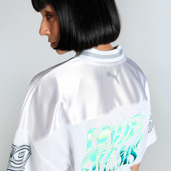 Hoop Dreamz Women's Oversized Basketball Jersey, PUMA White, extralarge-IND