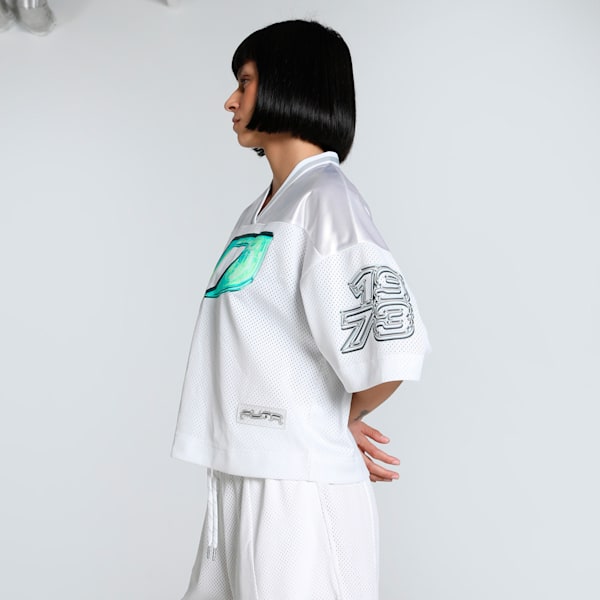 Hoop Dreamz Women's Oversized Basketball Jersey, PUMA White, extralarge-IND