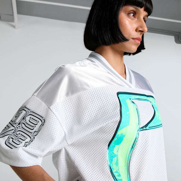Hoop Dreamz Women's Oversized Basketball Jersey, PUMA White, extralarge-IND