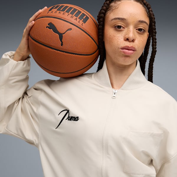 Stewie Timeless Women's Basketball Bomber Jacket, Alpine Snow, extralarge