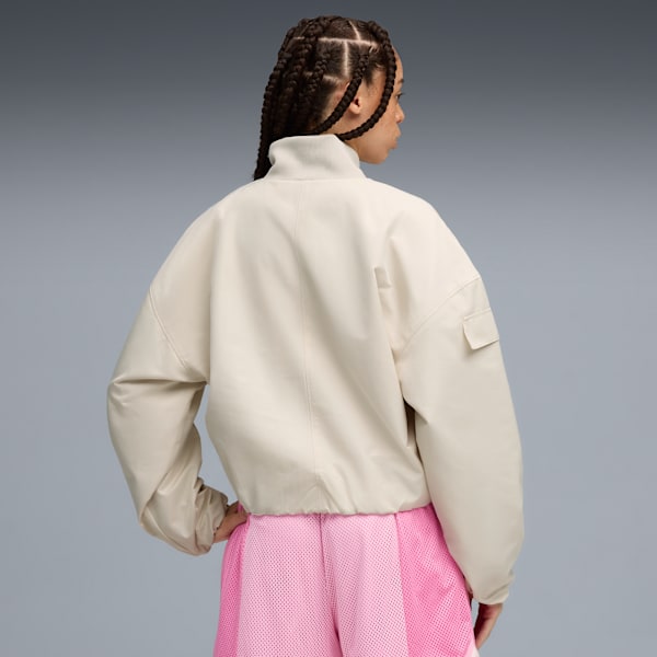 Stewie Timeless Women's Basketball Bomber Jacket, Alpine Snow, extralarge