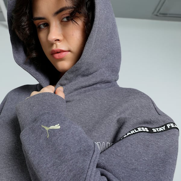Stewie Limitless Women's Oversized Hoodie, Vapor Gray Heather, extralarge-IND