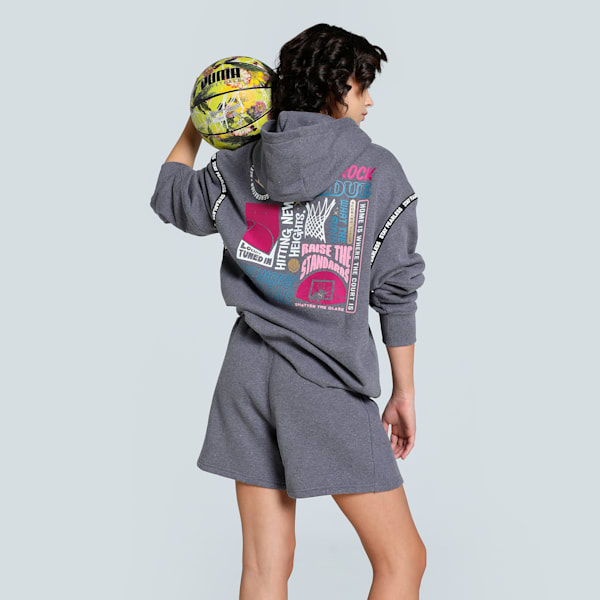 Stewie Limitless Women's Oversized Hoodie, Vapor Gray Heather, extralarge-IND