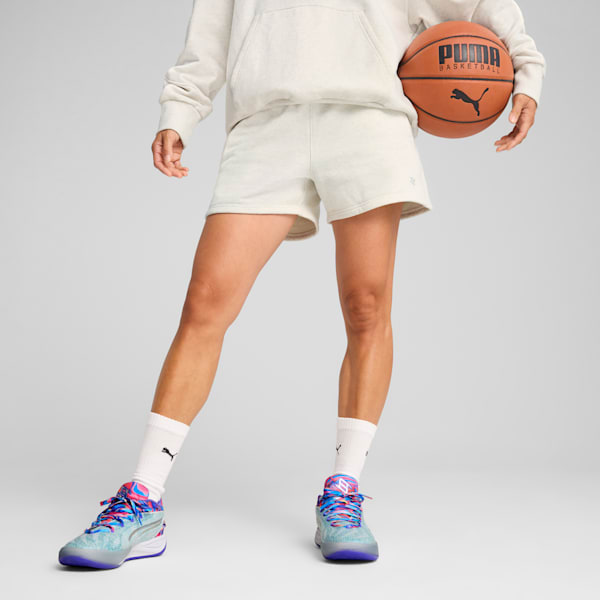 Stewie Prism Women's Basketball Shorts, Vapor Gray Heather, extralarge