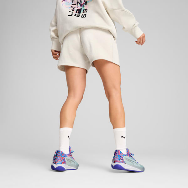 Shorts de básquetbol para mujer Stewie Prism, Vapor Gray Heather, extralarge