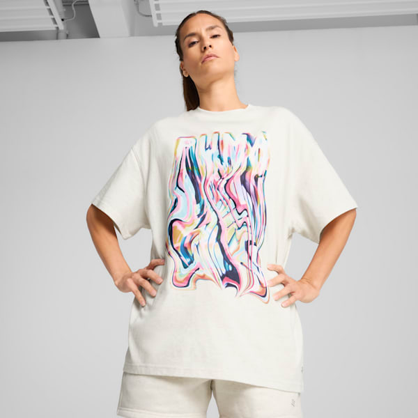 Stewie Prism Women's Basketball Tee, Vapor Gray Heather, extralarge