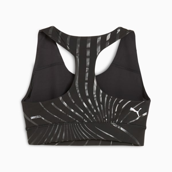 Stewie Prism Women's Basketball Sports Bra, PUMA Black-AOP, extralarge