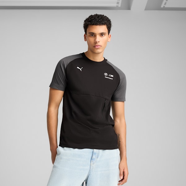 BMW M Motorsport PUMATECH Men's Tee, PUMA Black, extralarge