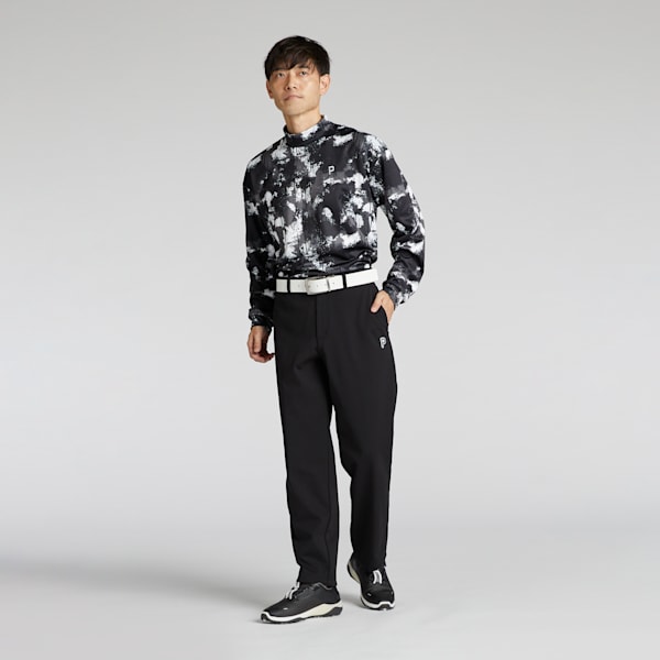 メンズ ゴルフ PC スプラッシュ AOP 長袖 モックネック シャツ, PUMA Black, extralarge-JPN