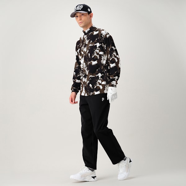 メンズ ゴルフ PC スプラッシュ AOP 長袖 モックネック シャツ, PUMA Black, extralarge-JPN