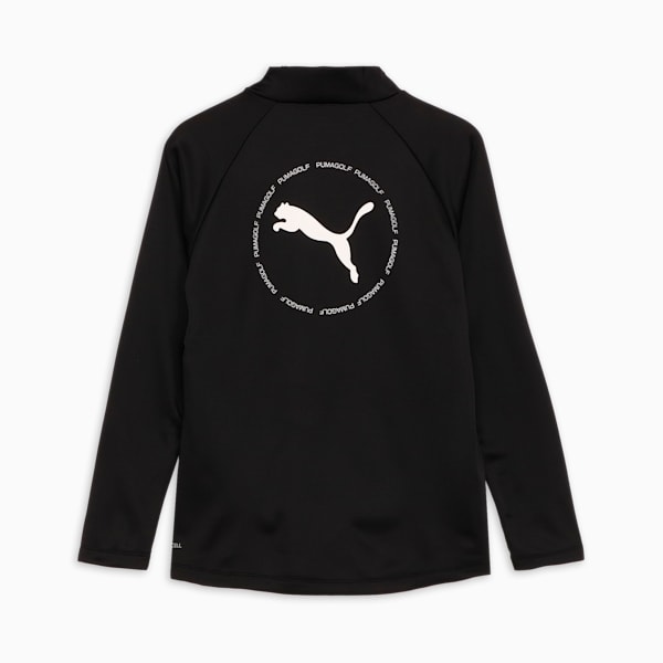 メンズ ゴルフ ストレッチグリッド フリース サークル キャット シャツ, PUMA Black, extralarge-JPN