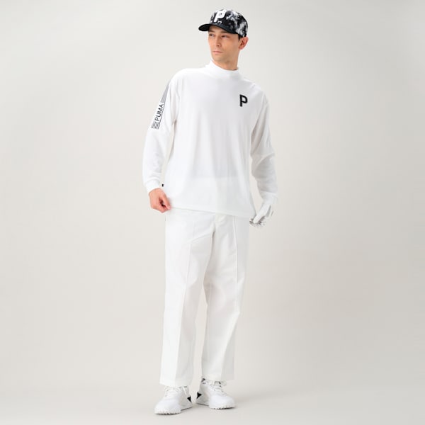 メンズ ゴルフ PC ストレッチ サイド ジャガード テープ パンツ, White Glow, extralarge-JPN