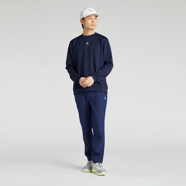 メンズ ゴルフ ストレッチ ダイアモンドリップ スリム テーパード パンツ, Deep Navy, extralarge-JPN