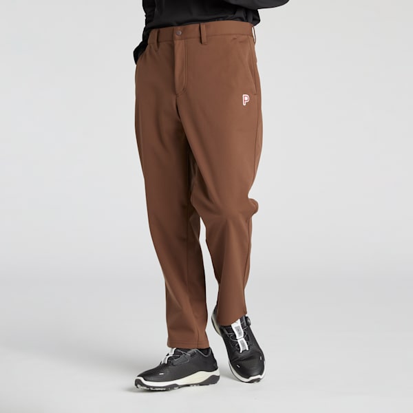 メンズ ゴルフ PC ストレッチ グリッド フリース ワイド パンツ, Espresso Brown, extralarge-JPN