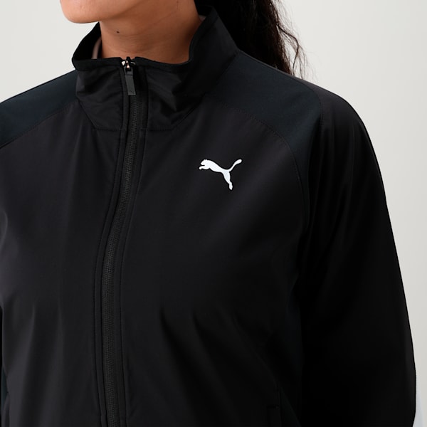 ウィメンズ ゴルフ PF W ストレッチ ウィンド ミックス フルジップ ジャケット, PUMA Black, extralarge-JPN