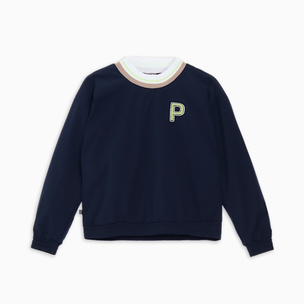 ウィメンズ ゴルフ PC W ストレッチP ロゴ クルー ネック ジャケット, Deep Navy, extralarge-JPN