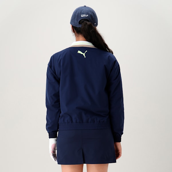 ウィメンズ ゴルフ PC W ストレッチP ロゴ クルー ネック ジャケット, Deep Navy, extralarge-JPN
