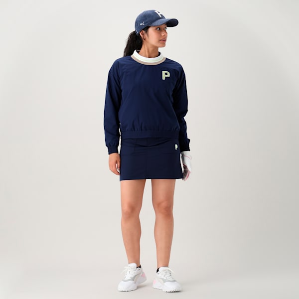 ウィメンズ ゴルフ PC W ストレッチP ロゴ クルー ネック ジャケット, Deep Navy, extralarge-JPN