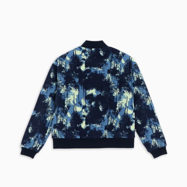 ウィメンズ ゴルフ PC W プリント フリース ボンバー ジャケット, Deep Navy, extralarge-JPN