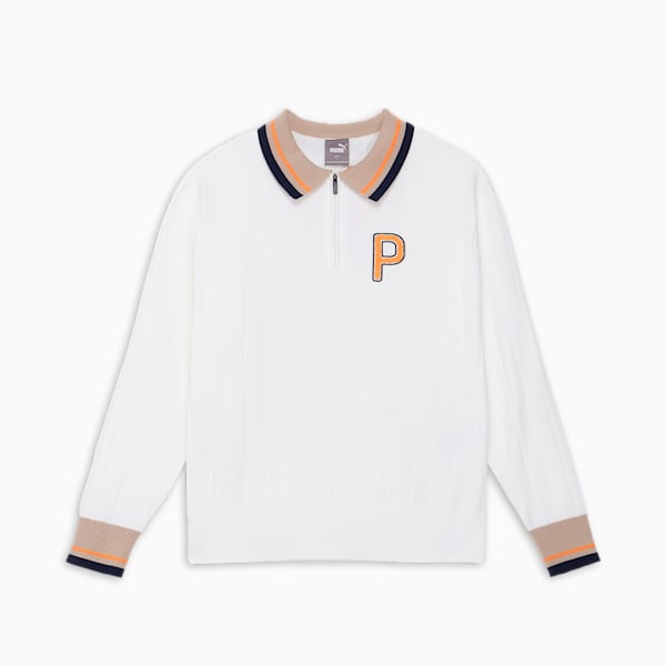 ウィメンズ ゴルフ PC W リラックス カラー ニット ポロシャツ, White Glow, extralarge-JPN