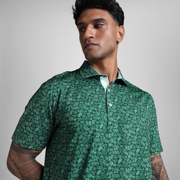 MATTR Peach Stand Men's Golf Polo, Dark Myrtle, extralarge-IND