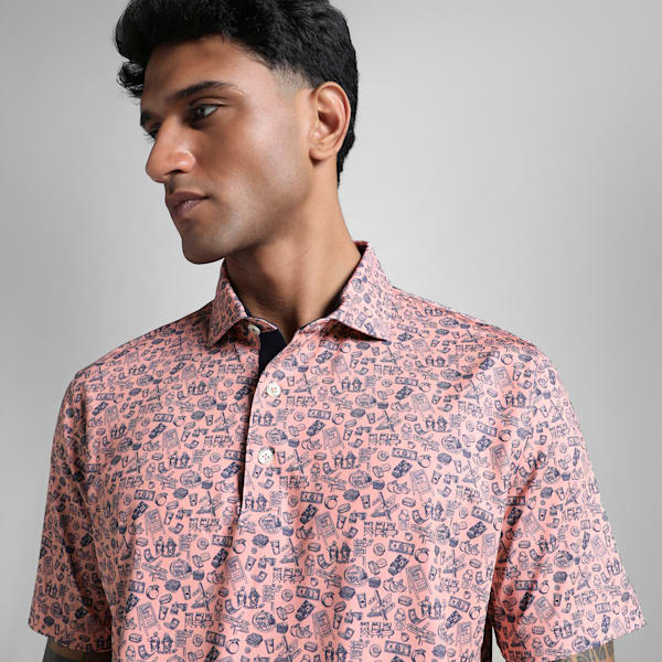 MATTR Peach Stand Men's Golf Polo, Pink Fruit, extralarge-IND