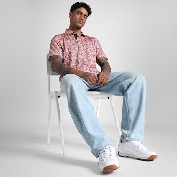 MATTR Peach Stand Men's Golf Polo, Pink Fruit, extralarge-IND
