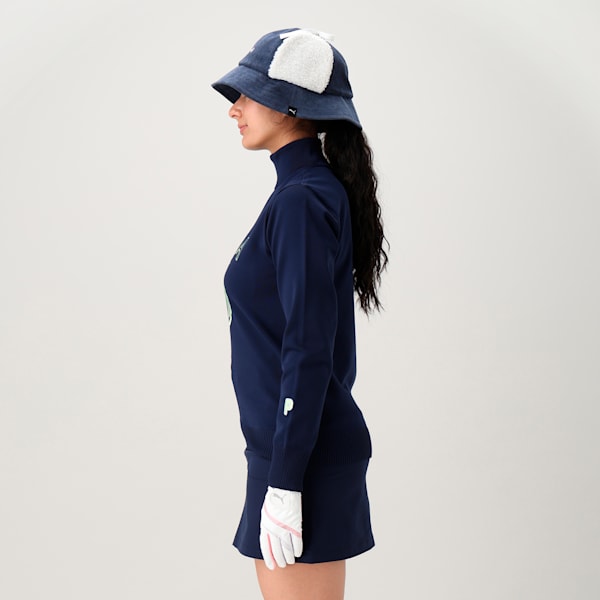 ウィメンズ ゴルフ PC W カレッジ タートルネック ニット トップス, Deep Navy, extralarge-JPN