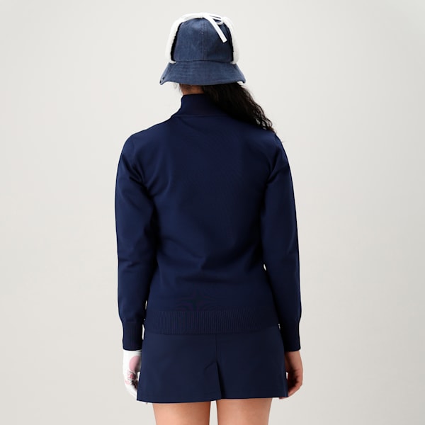 ウィメンズ ゴルフ PC W カレッジ タートルネック ニット トップス, Deep Navy, extralarge-JPN