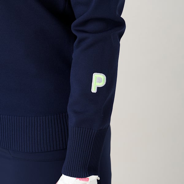ウィメンズ ゴルフ PC W カレッジ タートルネック ニット トップス, Deep Navy, extralarge-JPN