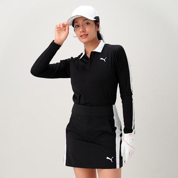 ウィメンズ ゴルフ ストレッチ パフォーマンス 長袖 ポロシャツ, PUMA Black, extralarge-JPN
