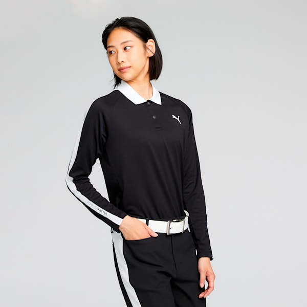 ウィメンズ ゴルフ ストレッチ パフォーマンス 長袖 ポロシャツ, PUMA Black, extralarge-JPN