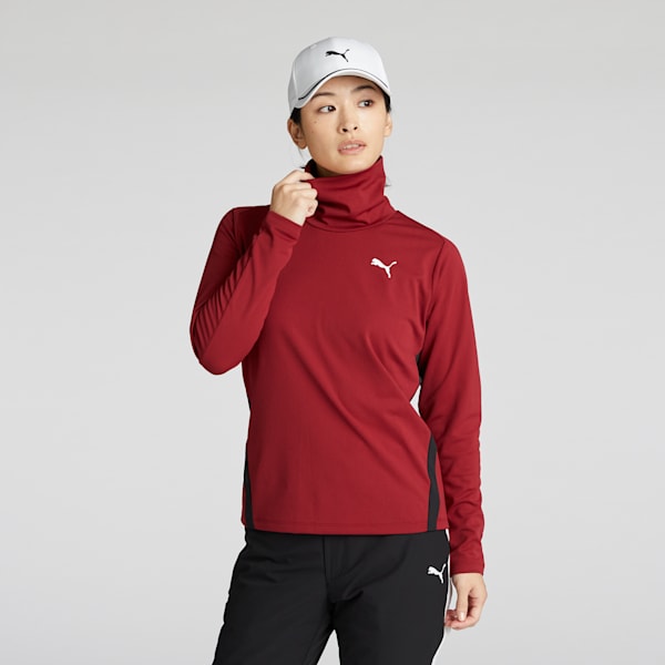 ウィメンズ ゴルフ PF W ピーチ スクラム ストレッチ サイド 長袖 シャツ, Intense Red, extralarge-JPN