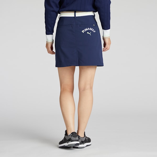 ウィメンズ ゴルフ PC ストレッチ プーマ ロゴ スカート, Deep Navy, extralarge-JPN