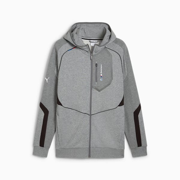 BMW M Motorsport Men's Hooded Jacket, Medium Gray Heather, extralarge