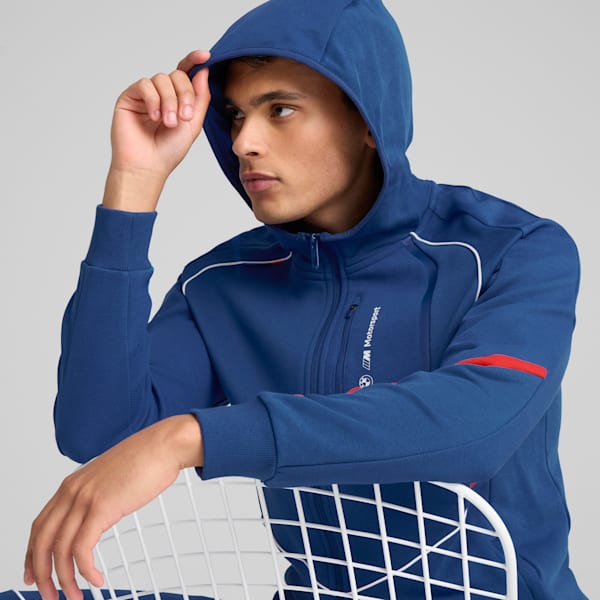 BMW M Motorsport Men's Hooded Jacket, Pro Blue-M Color, extralarge
