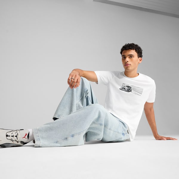 BMW M Motorsport Men's Car Graphic Tee, PUMA White, extralarge-IND