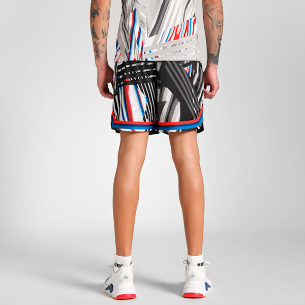 BMW M Motorsport All-over Print Men's Shorts, PUMA Black-AOP, extralarge-IND