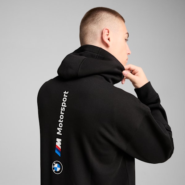 BMW M Motorsport Essentials+ Hooded Fleece Jacket Men, PUMA Black, extralarge