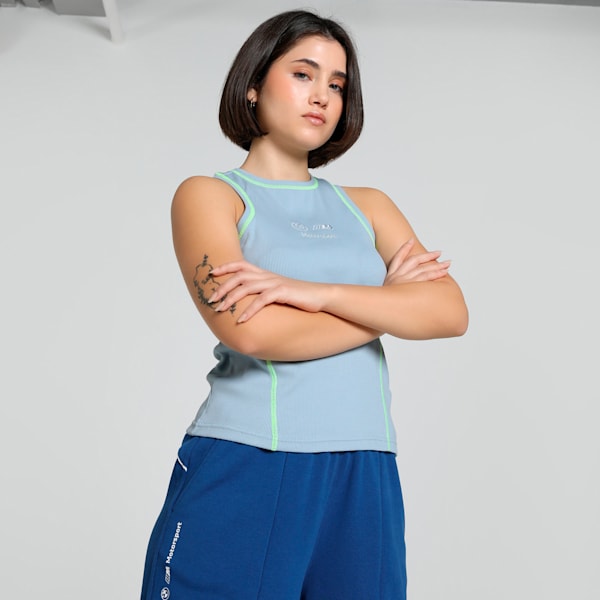 BMW M Motorsport Lifestyle Women's Top, Blue Wash, extralarge-IND
