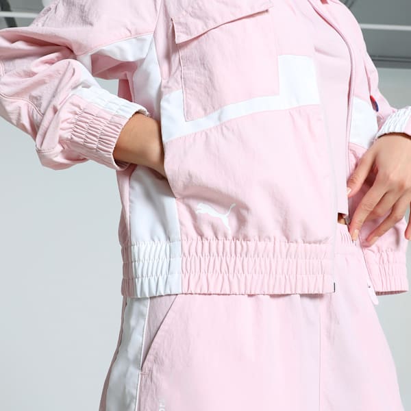 BMW M Motorsport Women's Woven Jacket, Rose Mauve, extralarge-IND