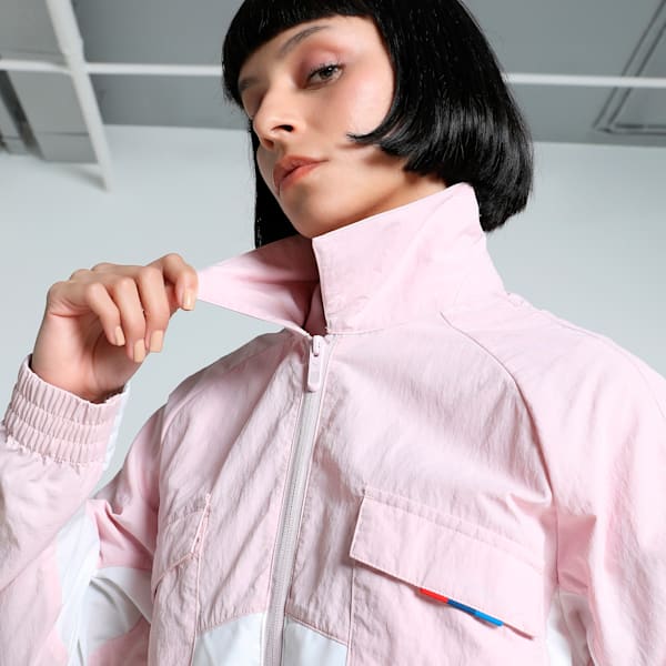 BMW M Motorsport Women's Woven Jacket, Rose Mauve, extralarge-IND