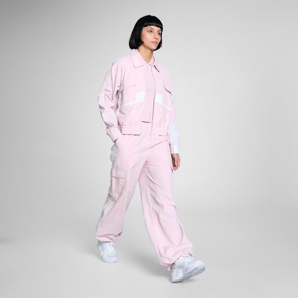 BMW M Motorsport Women's Woven Jacket, Rose Mauve, extralarge-IND