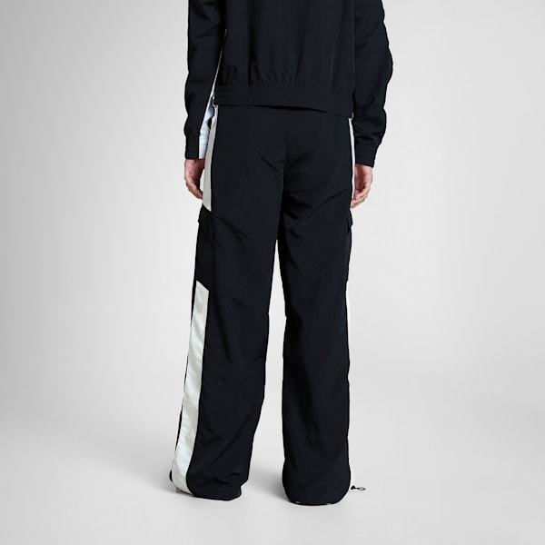 BMW M Motorsport Women's Relaxed Fit Woven Cargo Pants, PUMA Black, extralarge-IND