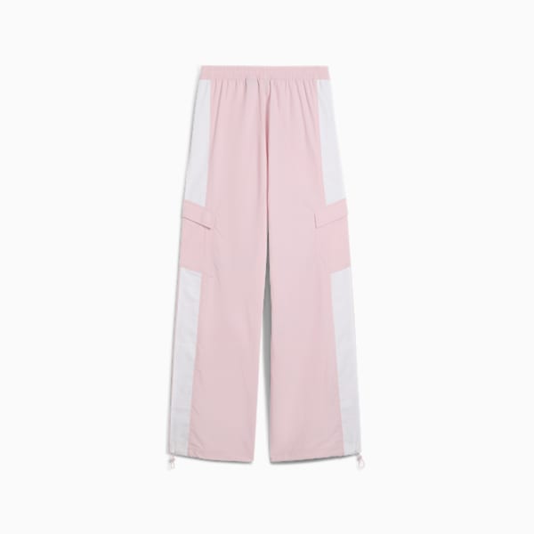 BMW M Motorsport Women's Woven Cargo Pants, Rose Mauve, extralarge