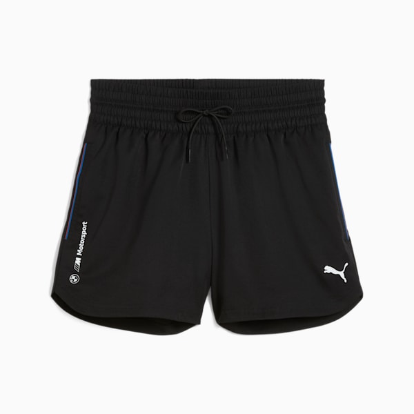 Shorts tejidos BMW M Motorsport Essentials+ para mujer, PUMA Black, extralarge