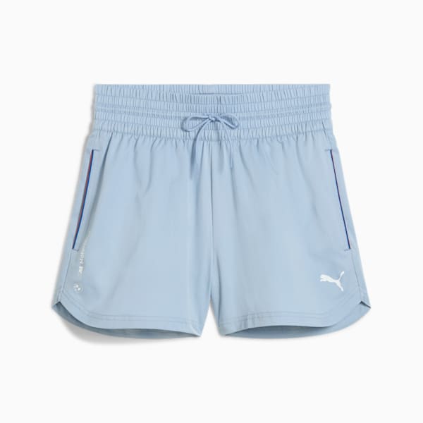 Shorts tejidos BMW M Motorsport Essentials+ para mujer, Blue Wash, extralarge